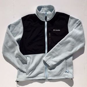 Columbia Fleece Full Zip Mid Layer Jacket Blue sz M